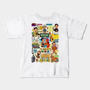 3 Idiots - cartoon doodle Kids T-Shirt